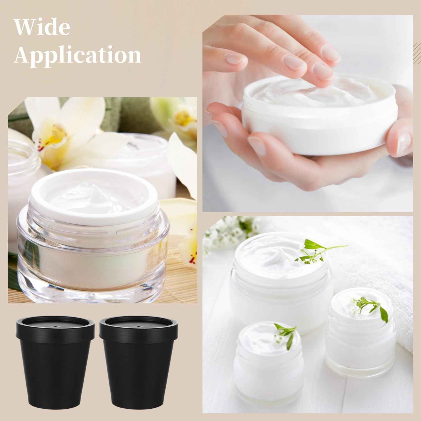 24PCS 7oz Pot Jars with Lids, Spoons for Homemade Lotion, Plastic Empty Containers for Sugar Scrub, Facial Mask Mixing Bowls, Body Lotion SPA