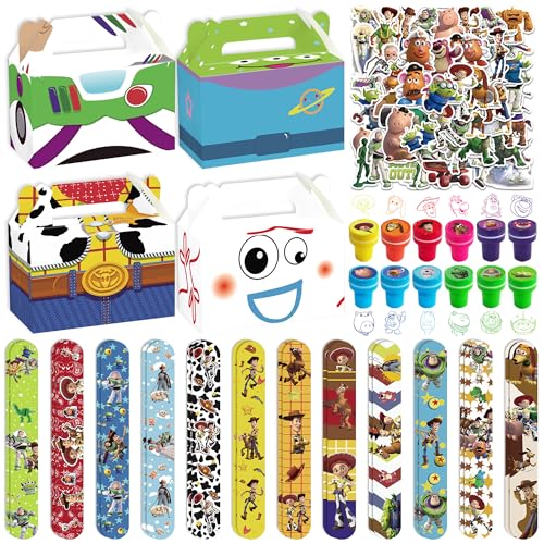 WOOACME Cartoon Birthday Treat Boxes & Party Supplies Set