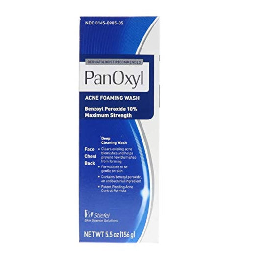 PanOxyl Foaming Acne Wash Maximum Strength 5.5 oz (Pack of 3)