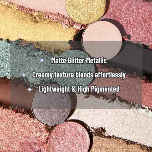 UCANBE 30 Color Eyeshadow Makeup Palette ? Dark, Earthy & Bold Tones Eye Shadow with Matte Glitter Metallic Finishes? Highly Pigmented, Long-Lasting Make Up Pallet for Smoky, Glam, and Everyday Looks