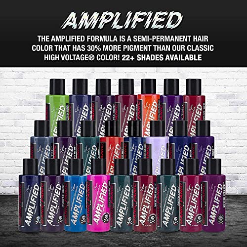 MANIC PANIC Vampire Red Hair Color - Amplified - (2PK) Semi Permanent Hair Dye - Deep Blood Red Color Can Give Burgundy Tones To Unbleached Hair - For Dark, Light Hair - Vegan, PPD & Ammonia Free