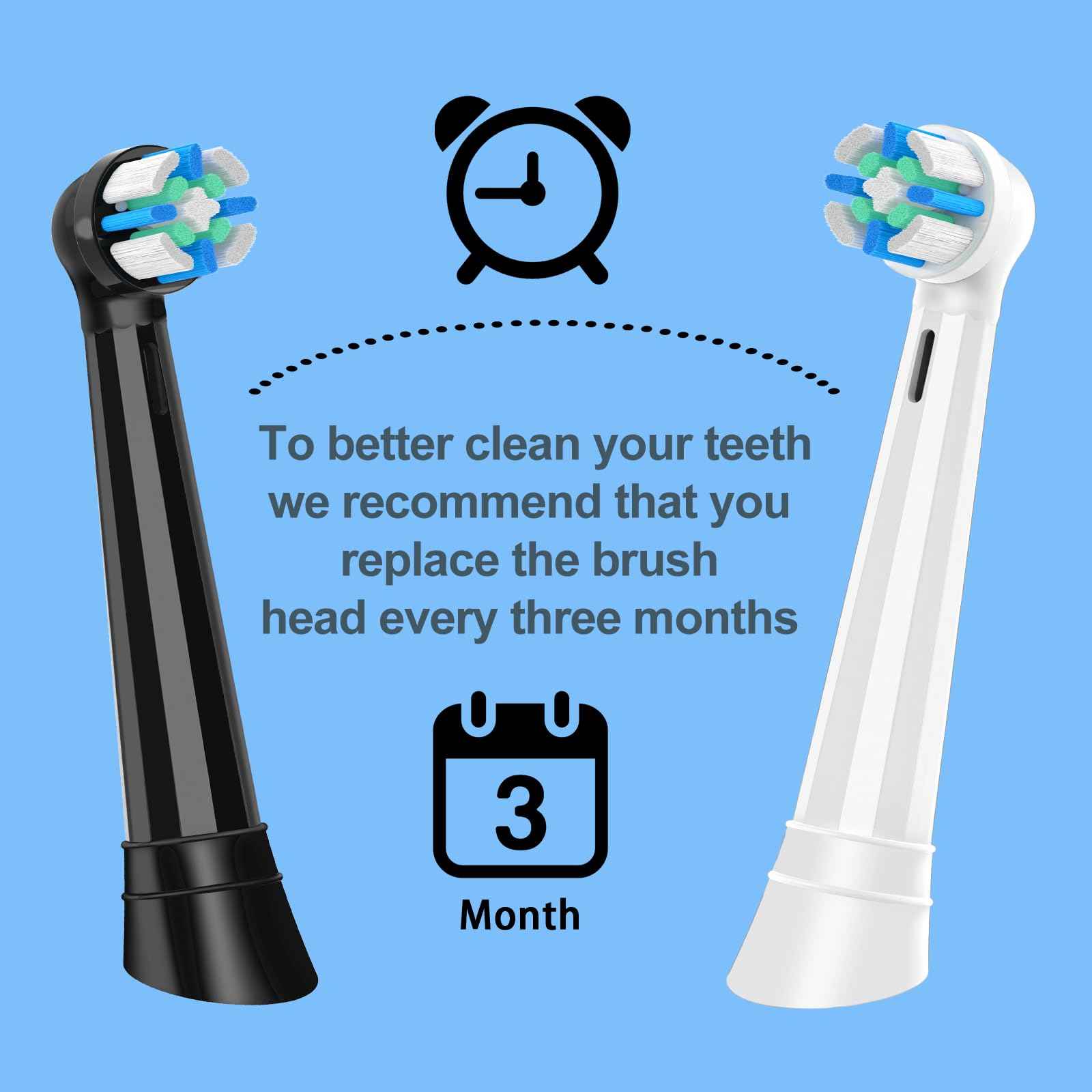 10 Pack IO Replacement Heads Compatible with Oral B IO 2/3/4/5/6/7/8/9/10/Deep Clean Series Electric Toothbrushes, Brush Heads Compatible with Oral B iO (Black)