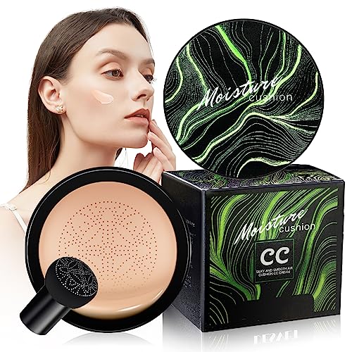 CC Cream Cushion Foundation - Full Coverage, Waterproof & Long-Lasting