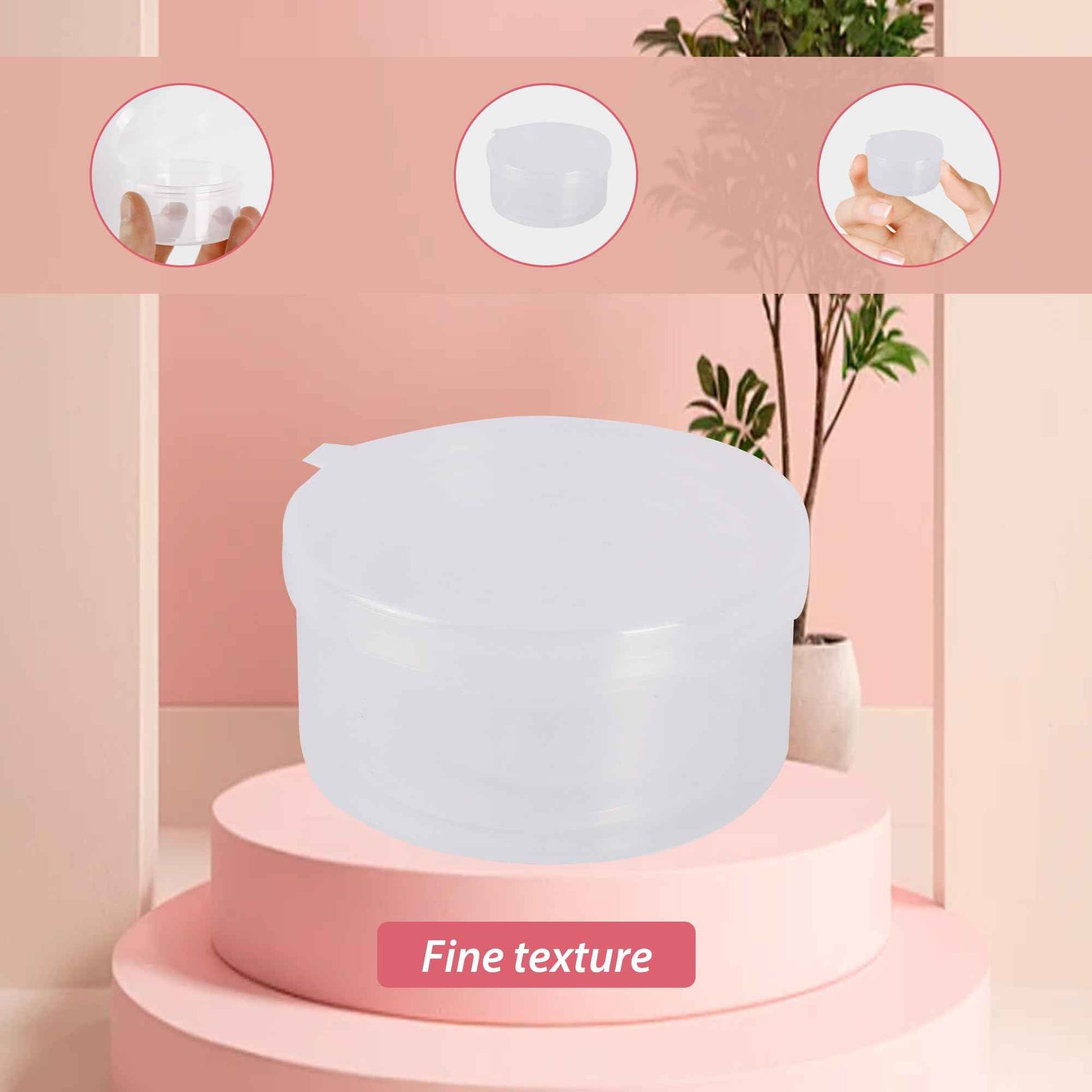 ZFYOUNG 150pcs plastic cosmetic jar 7g/7ml clear case with snap lids portable,Travel Storage Cosmetic Samples Beauty Products Mini Containers with Lids, Airtight Cosmetic Containers with Lids