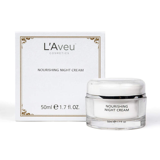 L'Aveu Nourishing Night Cream - Anti-Aging Nighttime Moisturizer for Face - Natural Moisturizing Facial Care Blend with Dead Sea Minerals, Shea Butter, Jojoba & Avocado - Gentle Skin Renewal - 1.7 oz