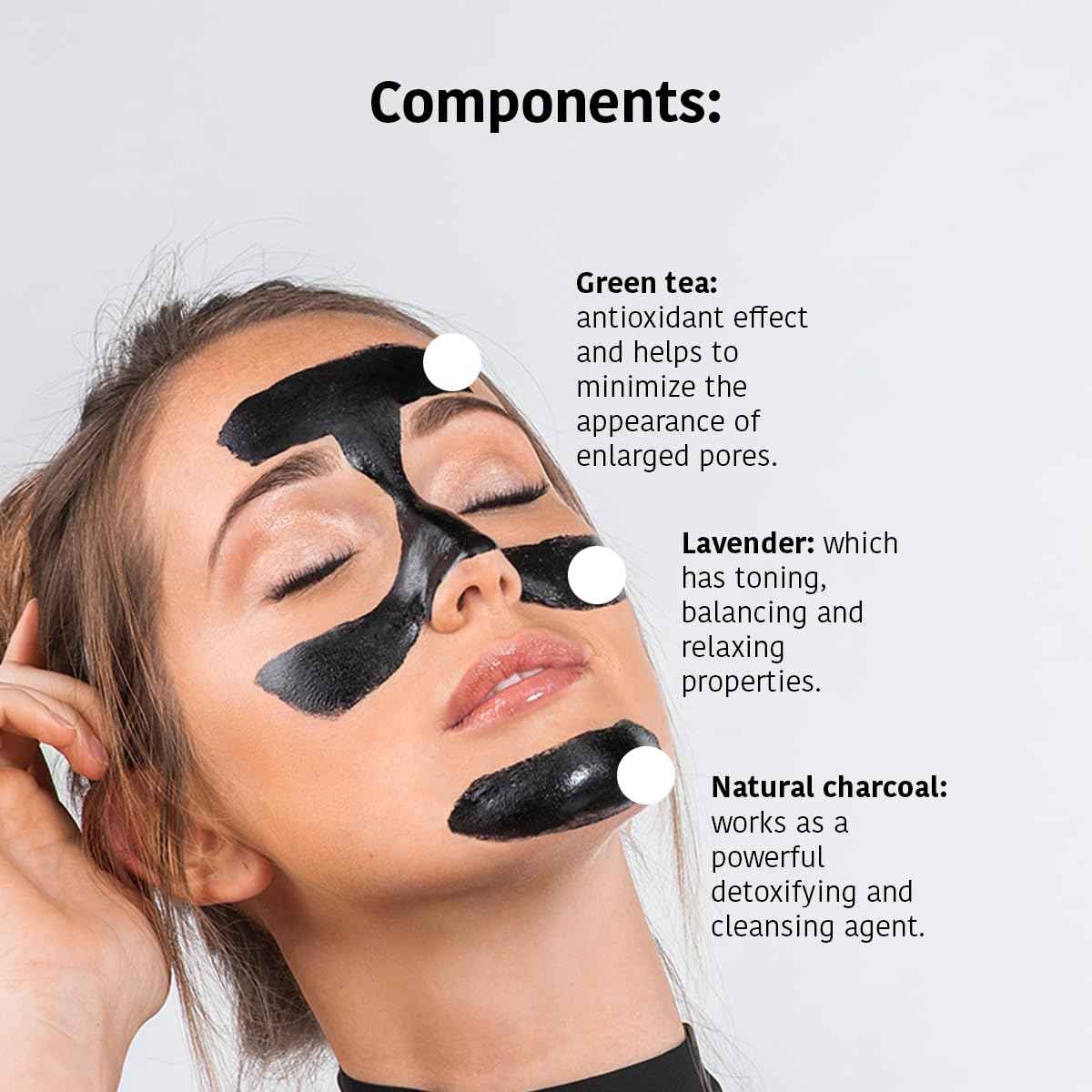 IROHA NATURE Deep Cleansing Peel-Off Face Mask | 4 Pack | Ideal for Combination to Oily Skin | Removes Impurities & Imperfections