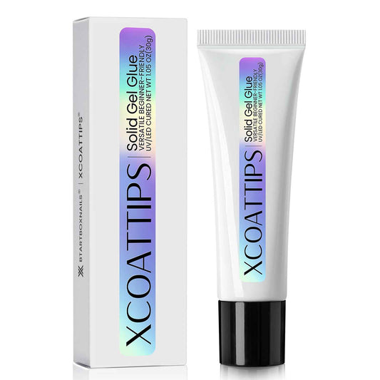 btartboxnails XCOATTIPS Builder Gel Top Coat Set - Solid Nail Gel Glue
