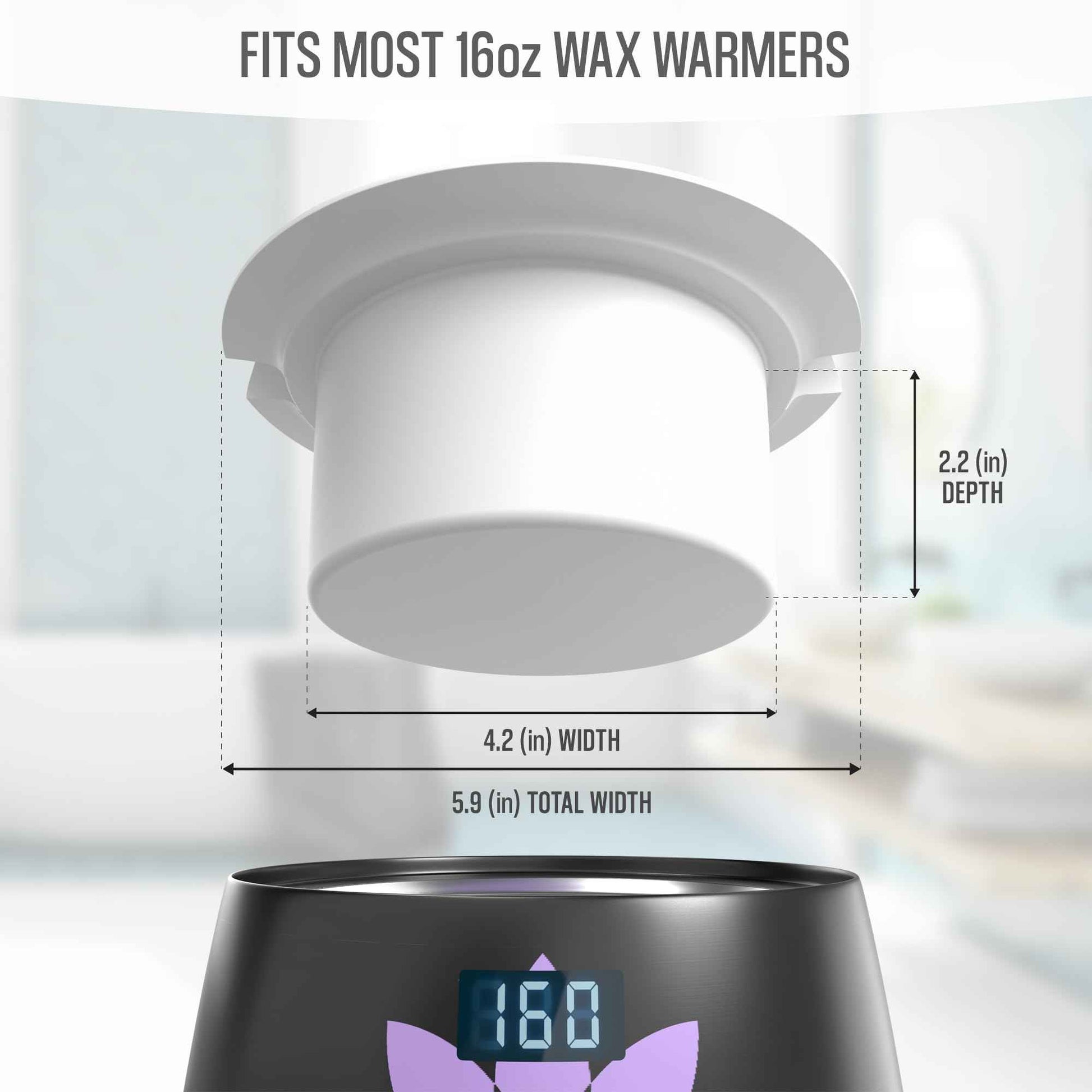Tress Wellness Wax Warmer Silicone Liner - Easy to Clean Silicone Wax Warmer Bowls with 2x Silicone Spatulas Compatible with 16oz Electric Waxing Kit