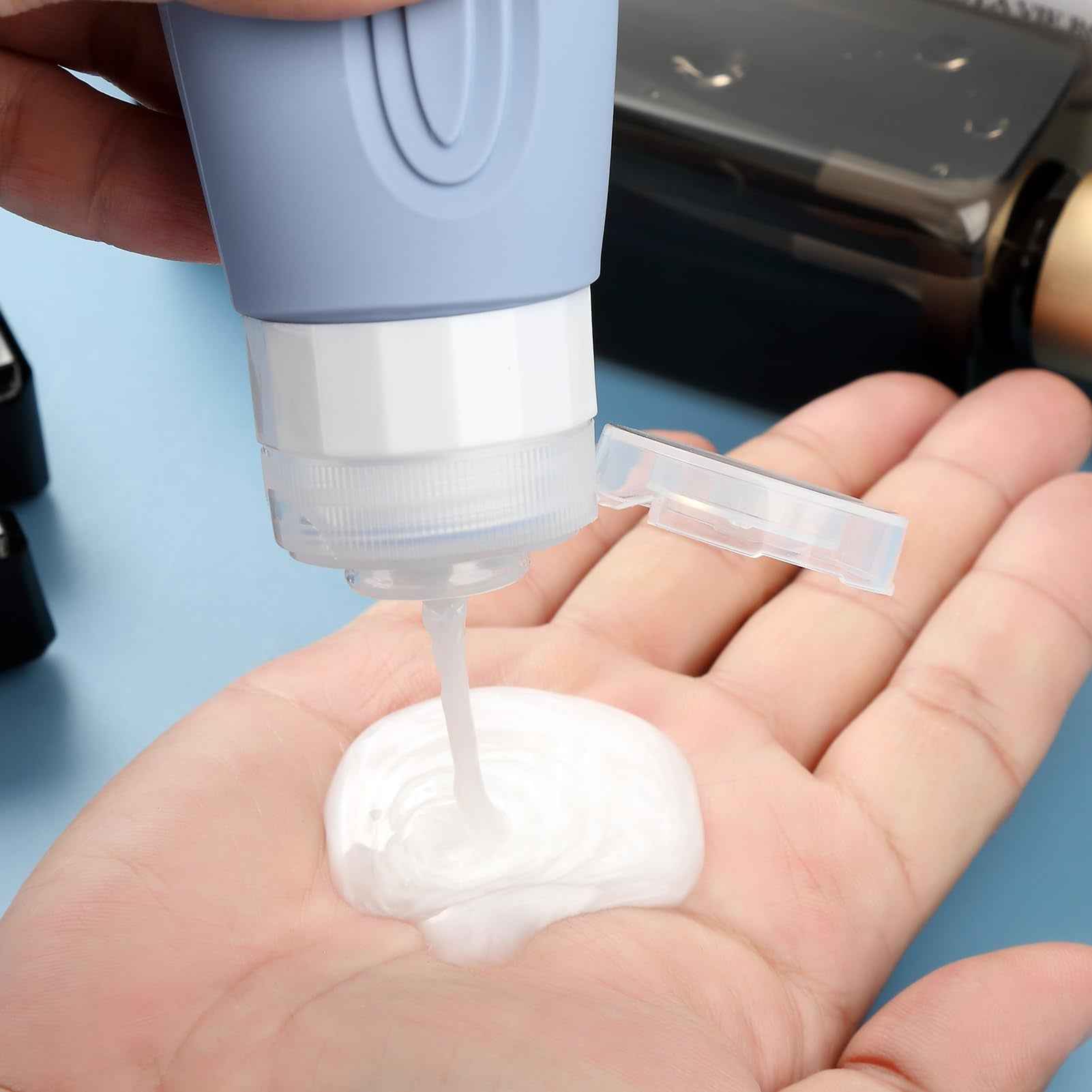 Mrsdry 16 Pack Travel Bottles for Toiletries, Oversize 6oz Silicone Travel Containers, Leak Proof Refillable Liquid Shampoo And Conditioner Travel Essentials