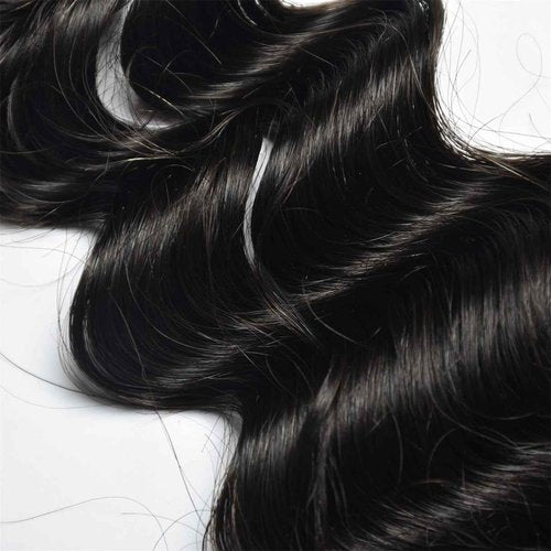 Brazilian Loose Deep 2x6 Lace Closure 100% Unprocessed Human Virgin Hair Pre Plucked Loose Deep Wave Pre-Plucked Hairline Frontal Closure Natural Black With Baby Hair (16inch, 2x6 loose deep closure)