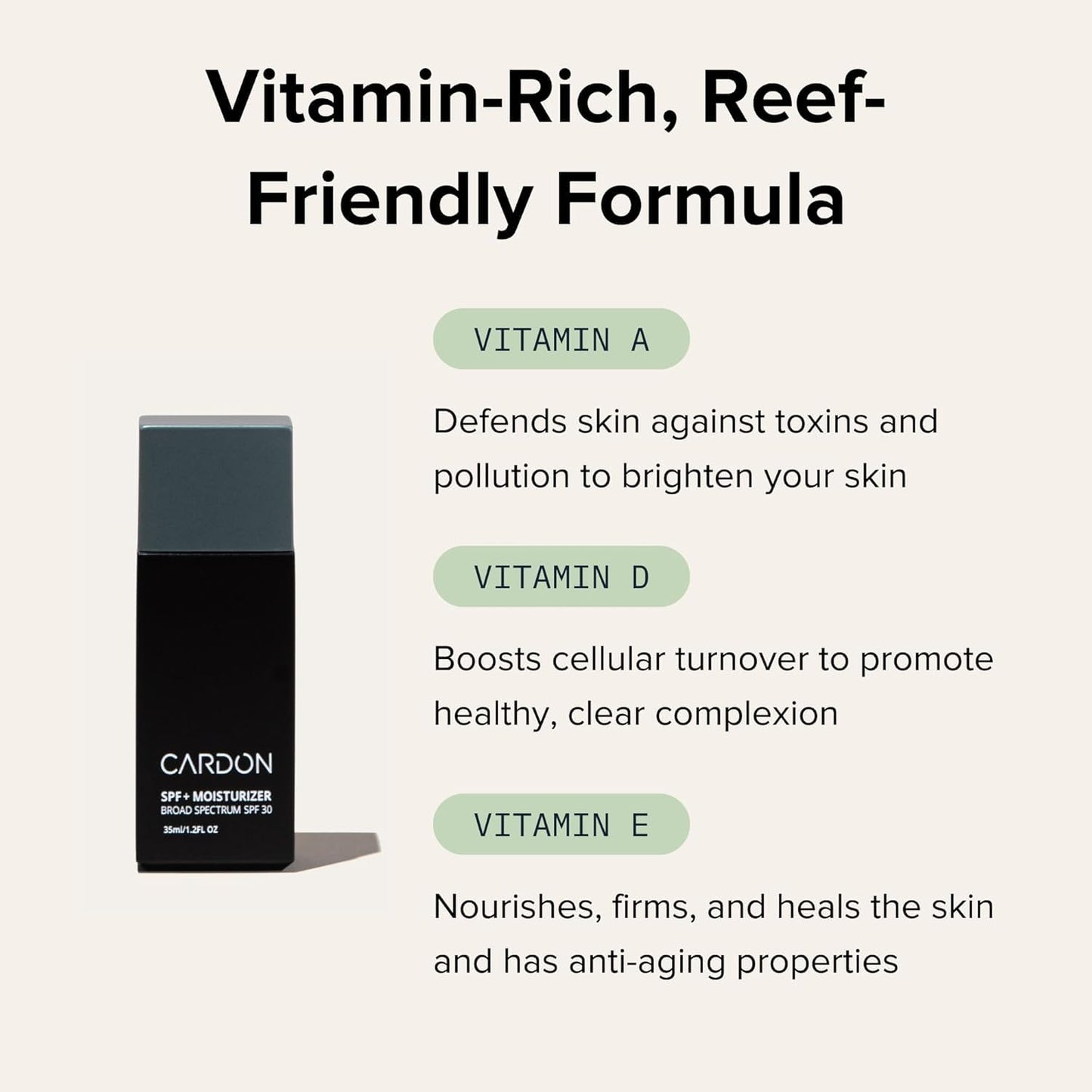 Cardon Men's SPF 30 Korean Sunscreen for Face, Facial Moisturizer With Sunblock, Anti-Aging Face Sunscreen, SPF Facial Moisturizer, Men's Skin Care Lotion with Cactus Extract (1 Bottle - 35ml)