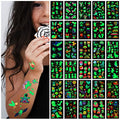 Awinmay 400 Pcs Kids Luminous Temporary Tattoos - 30 Sheets, Glow in Dark Fun