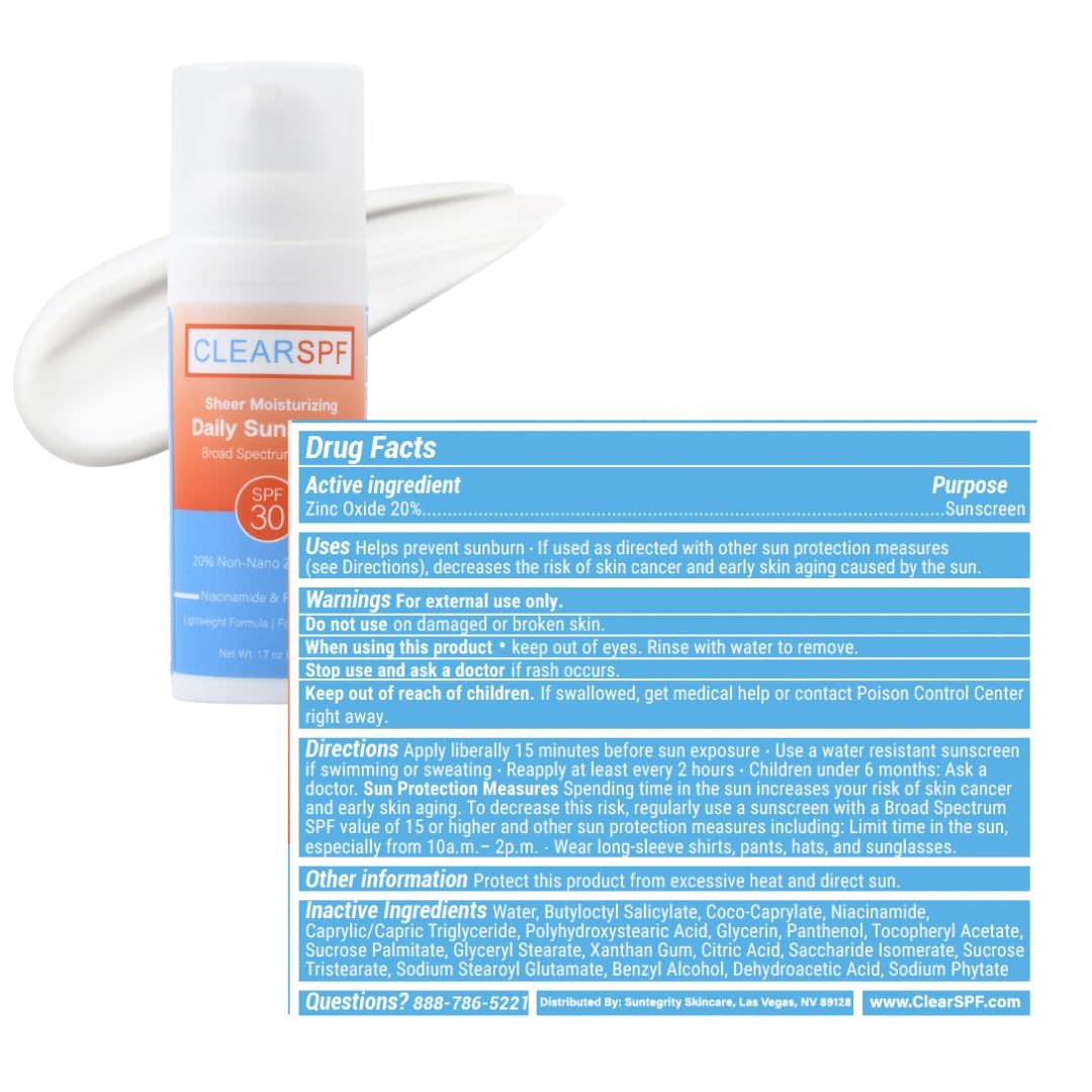 ClearSPF Daily Moisturizing Sunscreen (Sheer) - Exp 01/2025