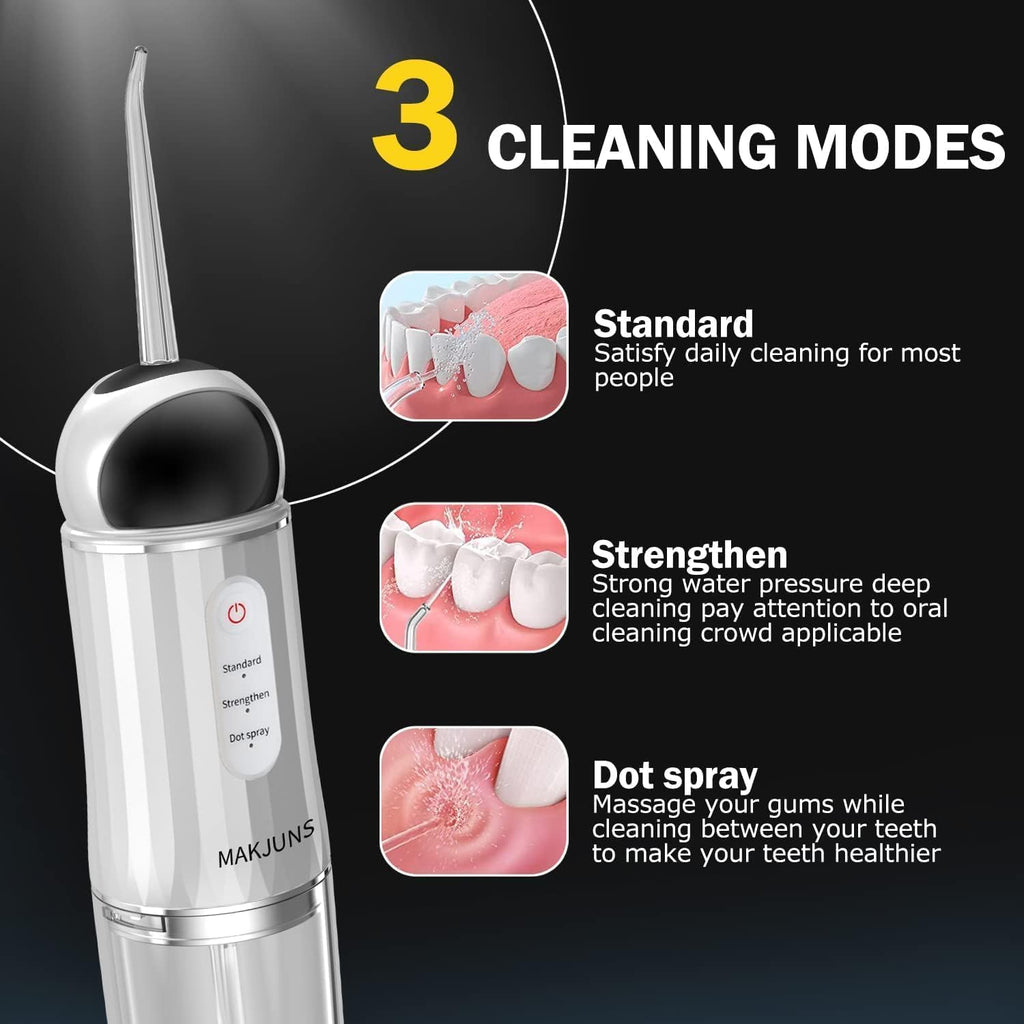 Water-Flosser-Cordless-Teeth-Cleaner Somall Water Dental Flosser with 3 Modes 4 Jets Rechargeable Dental Oral Irrigator for Home Travel (Premium Black)