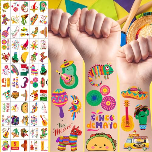 Cinco De Mayo Temporary Tattoos - Fiesta Party Favors