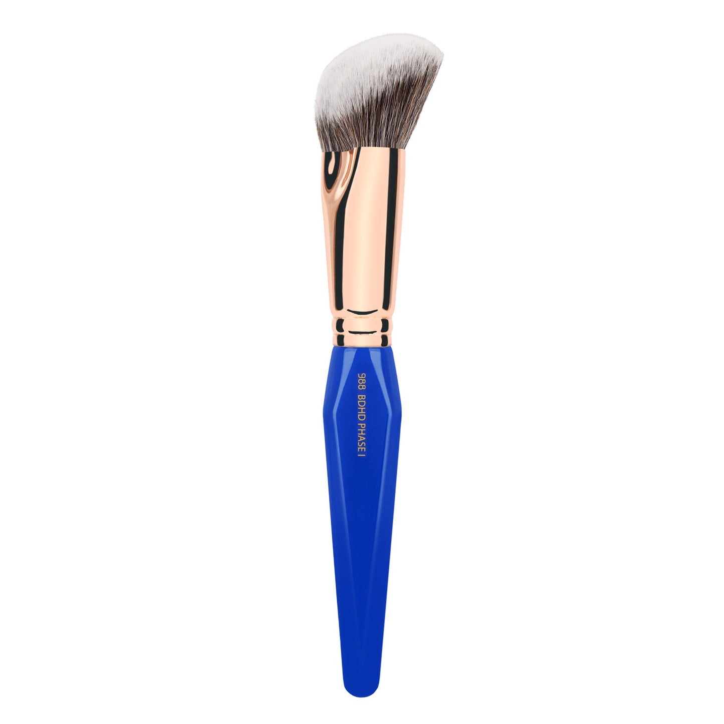 Bdellium Tools Professional Makeup Brush - Golden Triangle 988 BDHD Phase I - With All Vegan and Soft Synthetic Fibers, For Precise Application & Blending (Blue, 1pc)