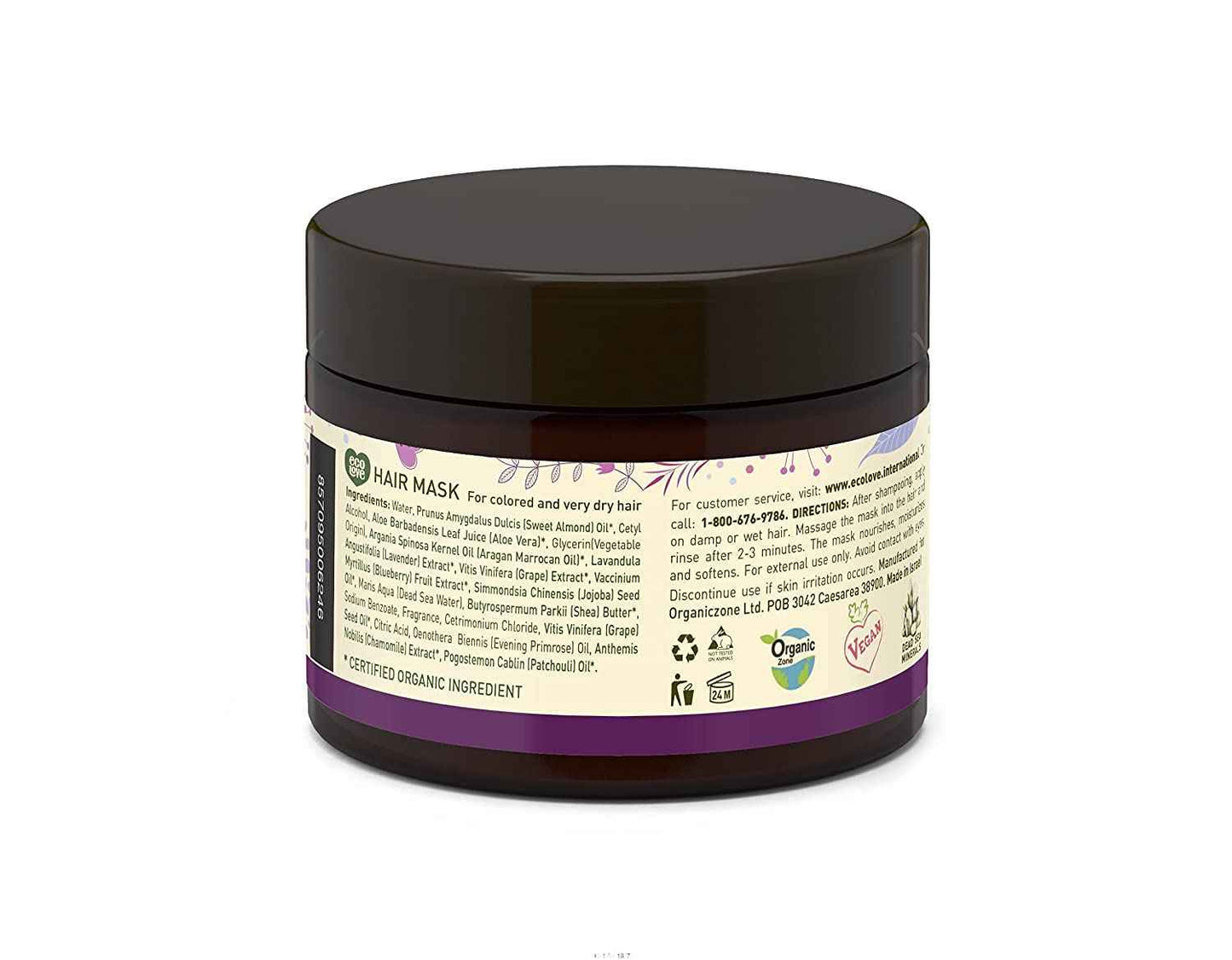 ecoLove Natural Lavender Extract Bundle Set, Hair Mask for Dry Damaged Hair & Natural Conditioner & Shampoo
