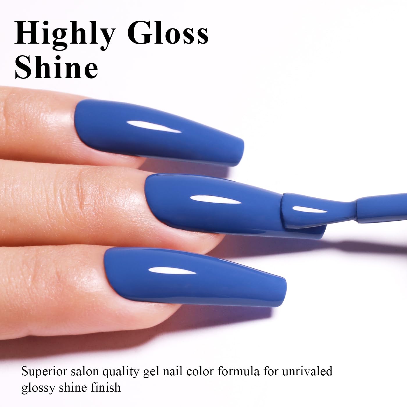 Imtiti Blue Gel Nail Polish, 15ML Misty Blue Gel Polish Autumn Winter Gel Nail Polish Soak Off LED UV Nail Gel Polish DIY Nail Art Starter Manicure Salon Gel Nail Kit