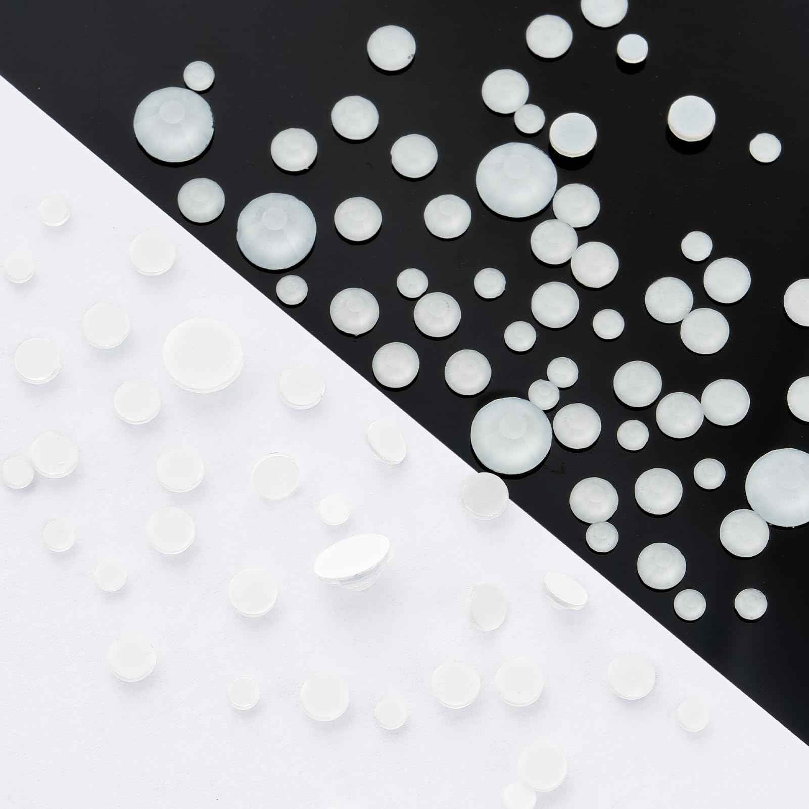 Meibite Neon White Flatback Rhinestones, Glass Rhinestones for Nail Art and Craft, Glue Fix, Loose Crystal Gemstones(Neon White, SS20, 1440pcs, 4.6-4.8mm)