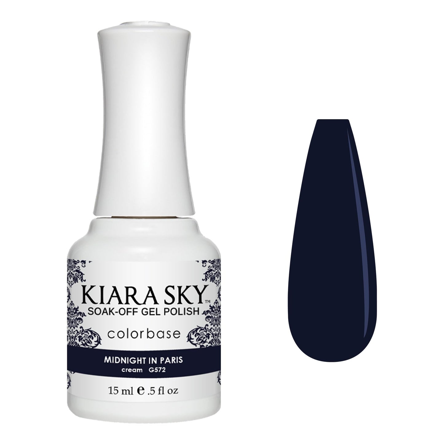 KIARA SKY Soak Off Gel Nail Polish 0.5 fl oz, MIDNIGHT IN PARIS (G572)