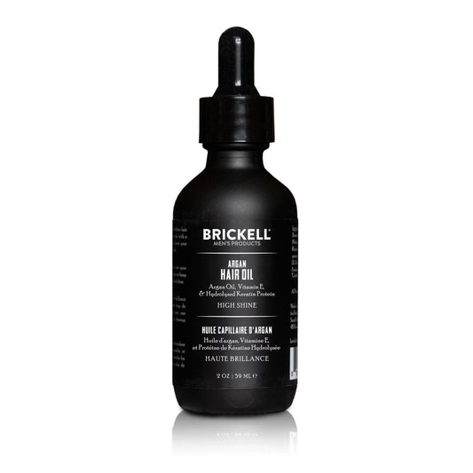 Brickell Men's Argan Oil for Hair, Natural and Organic Hair Oil For Men, Lightweight Hair Treatment, 2 Ounce, Scented