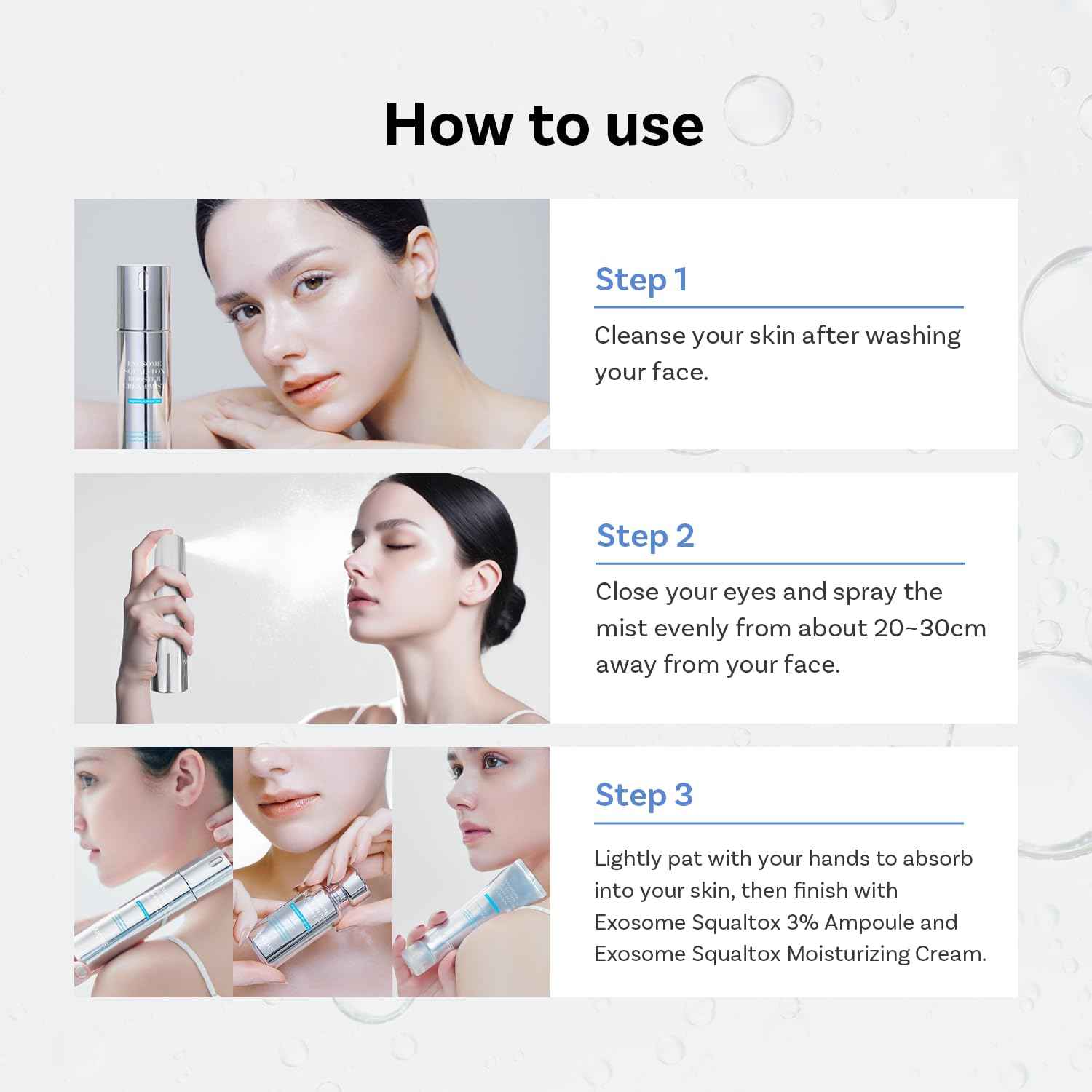 APOTHE Exosome Squal-Tox Booster Cream Mist 3.38 fl oz (100ml) – Hydrating, Soothing, and Brightening with Squalane, Centella Asiatica, and Niacinamide