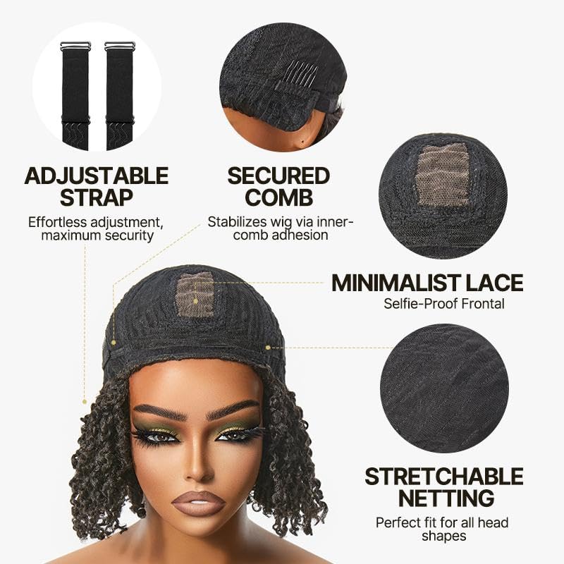 Frodio 10" Dreadlock Wig with Bangs - Micro Twist Glueless Synthetic