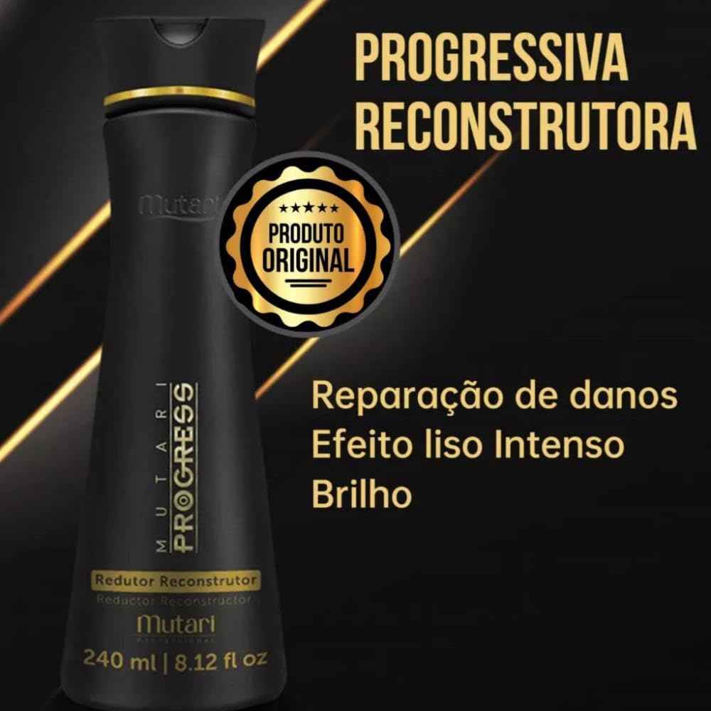 MUTARI Brazilian Keratin Treatment PROGRESS | Smoothing System | All Hair types | Hair Straightener with Bamboo Extract, Hyaluronic Acid, Shea Butter, Hydrolyzed Keratin | Alisado Brasileño sin Formol