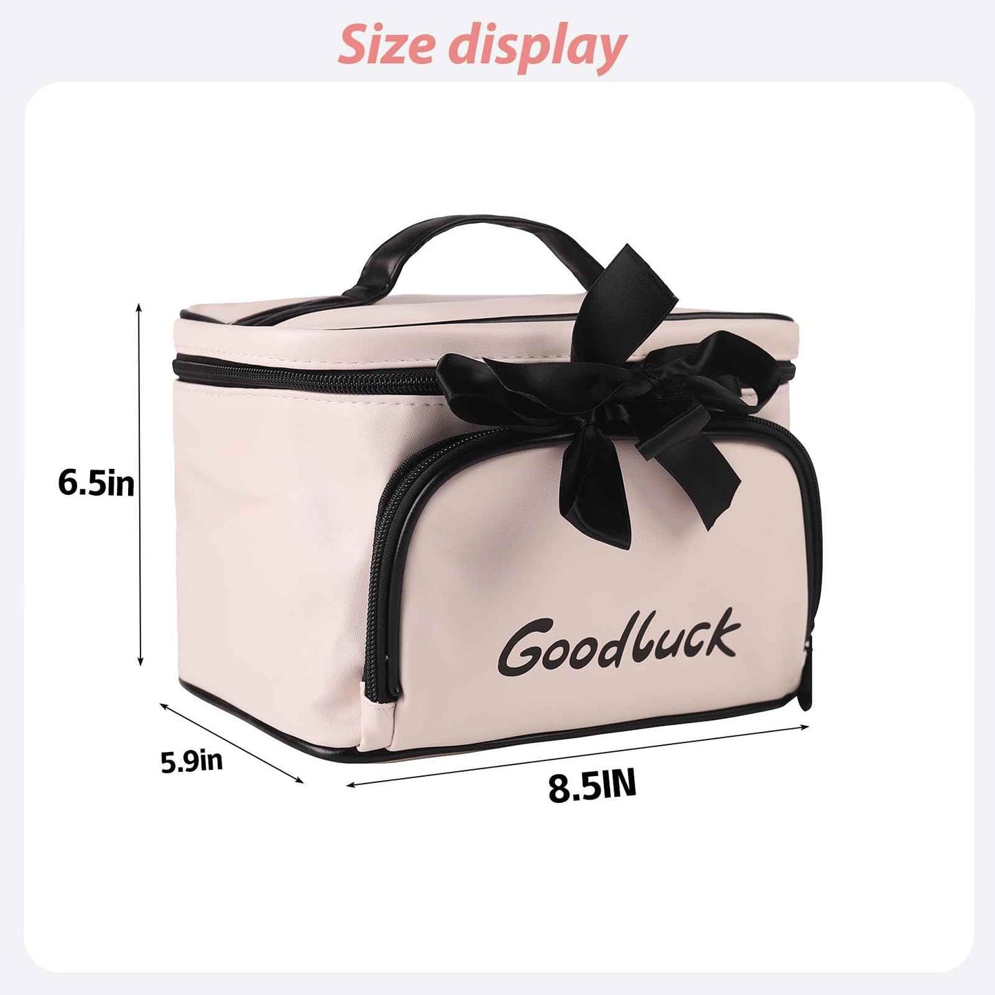 lllyan Travel Makeup Bag for Women, Large Capacity Makeup Portable Storage Bag, Flat Open Waterproof Storage, Toilet Bag Stand up Independent Compartment for Easy Access