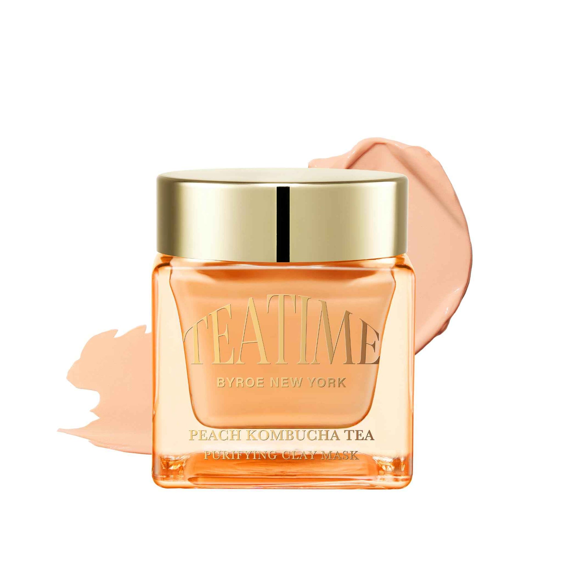 BYROE Peach Clarifying Clay Mask| Detoxifying Face Mask to Minimize Pores & Reduce Blackheads | Hydrating Treatment with Bentonite Clay & Hyaluronic Acid | Vegan, 2.82 Oz