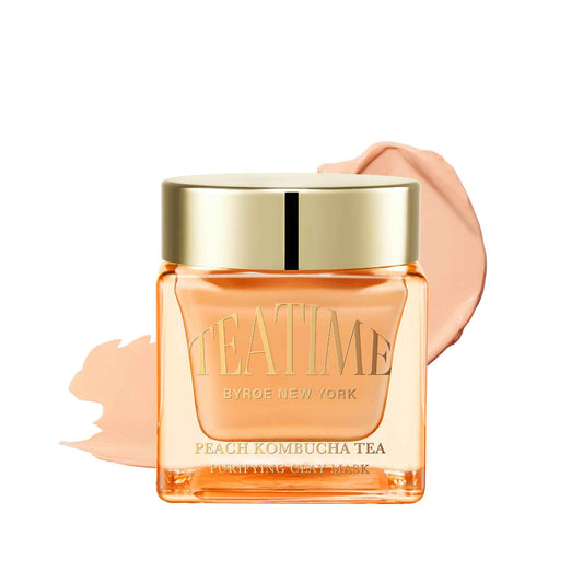 BYROE Peach Clarifying Clay Mask| Detoxifying Face Mask to Minimize Pores & Reduce Blackheads | Hydrating Treatment with Bentonite Clay & Hyaluronic Acid | Vegan, 2.82 Oz