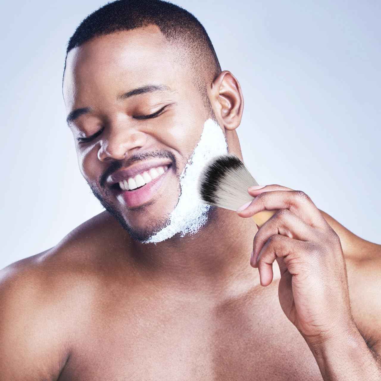 10 Pcs Wood Handled Badger Hair Shaving Brush Professional Salon Tools Beard Grooming Tool for Men Shave Accessory