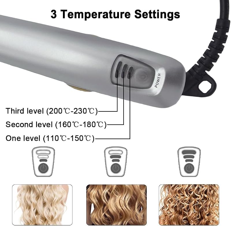 VICLASBISKIY 2-in-1 Curling Iron with Fast Heating & Auto-Off