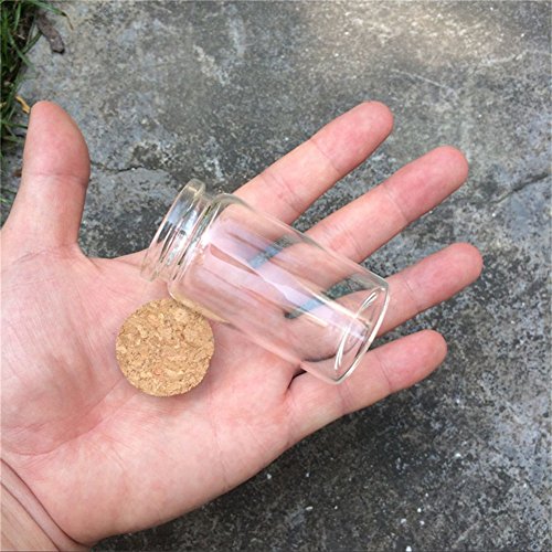 37X70X27mm 50ml Glass Bottles With Cork Transparent Empty Glass Vials Jars 50pcs/lot(50, 50ml-37x70x27mm)