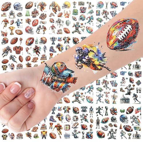 Football Temporary Tattoos 135Pc Glitter Party Favors