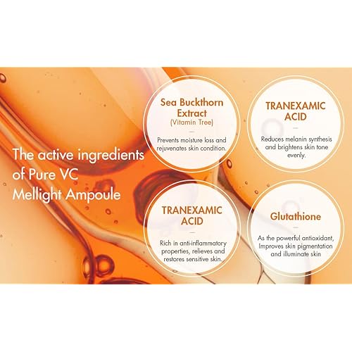 Dr.Ceuracle by leegeehaam Pure VC Mellight Ampoule - Vitamin C Serum for Face, One Week Program for Anti-oxidant, Firm, Clarify, Fade Pigmentation, Skin Radiance (1 Count (Pack of 1))