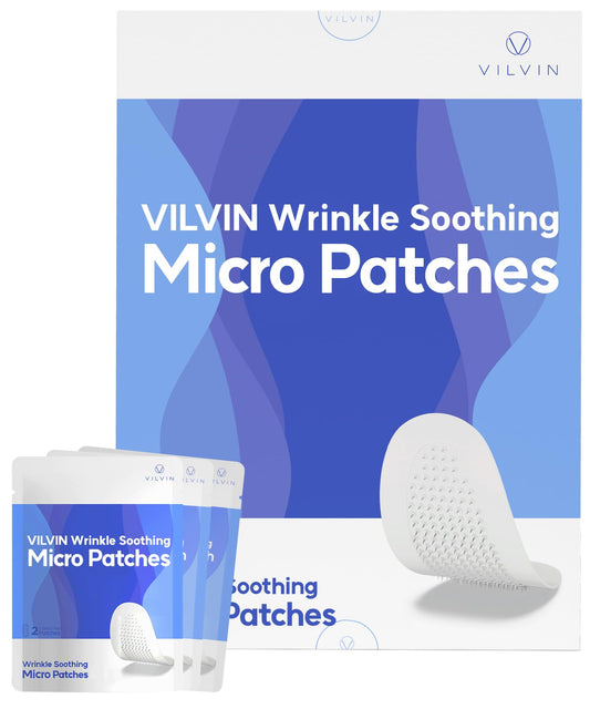 VILVIN Dissolving Microdart Patches for Under Eye and Smile line with Hyaluronic Acid and Tea Tree - 3 pairs - Face Wrinkle patches Face tape for wrinkles - Anti wrinkle patches for face overnight