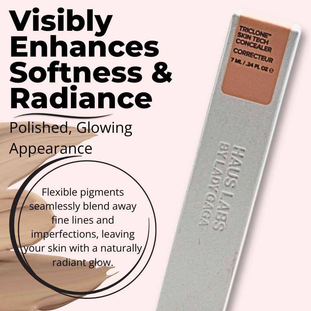 HAUS LABS BY LADY GAGA Triclone Skin Tech Hydrating + De-puffing Concealer with Fermented Arnica 12 Light Rosy
