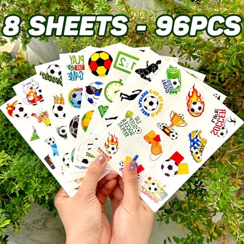 96PCS Soccer Temporary Tattoos for Kids - Party Favors