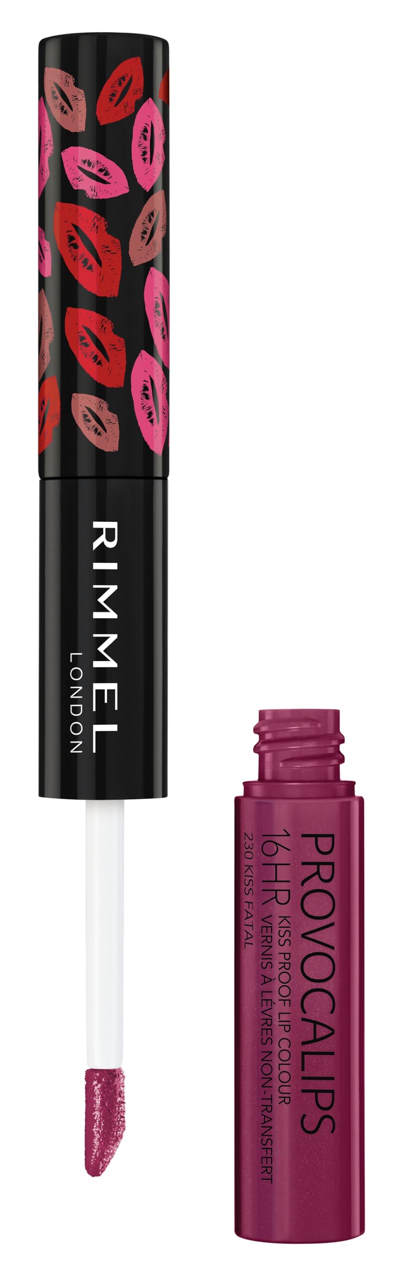 Rimmel London Provocalips 16hr Kiss-Proof Lip Color Bundle - 230 Kiss Fatal & 005 Just Teasing, 14 fl.oz. Each