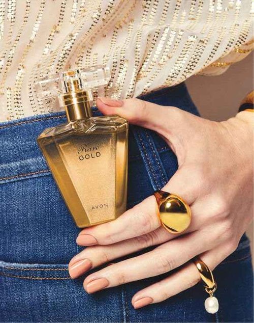 AVON Rare Gold Eau de Parfum Spray for Women, 1.7 fl oz – Amber Floral Fragrance with Mandarin Zest, Ylang-Ylang & Golden Amber – Elegant Designer Perfume for Women, Summer & Wedding Perfume Gift Idea