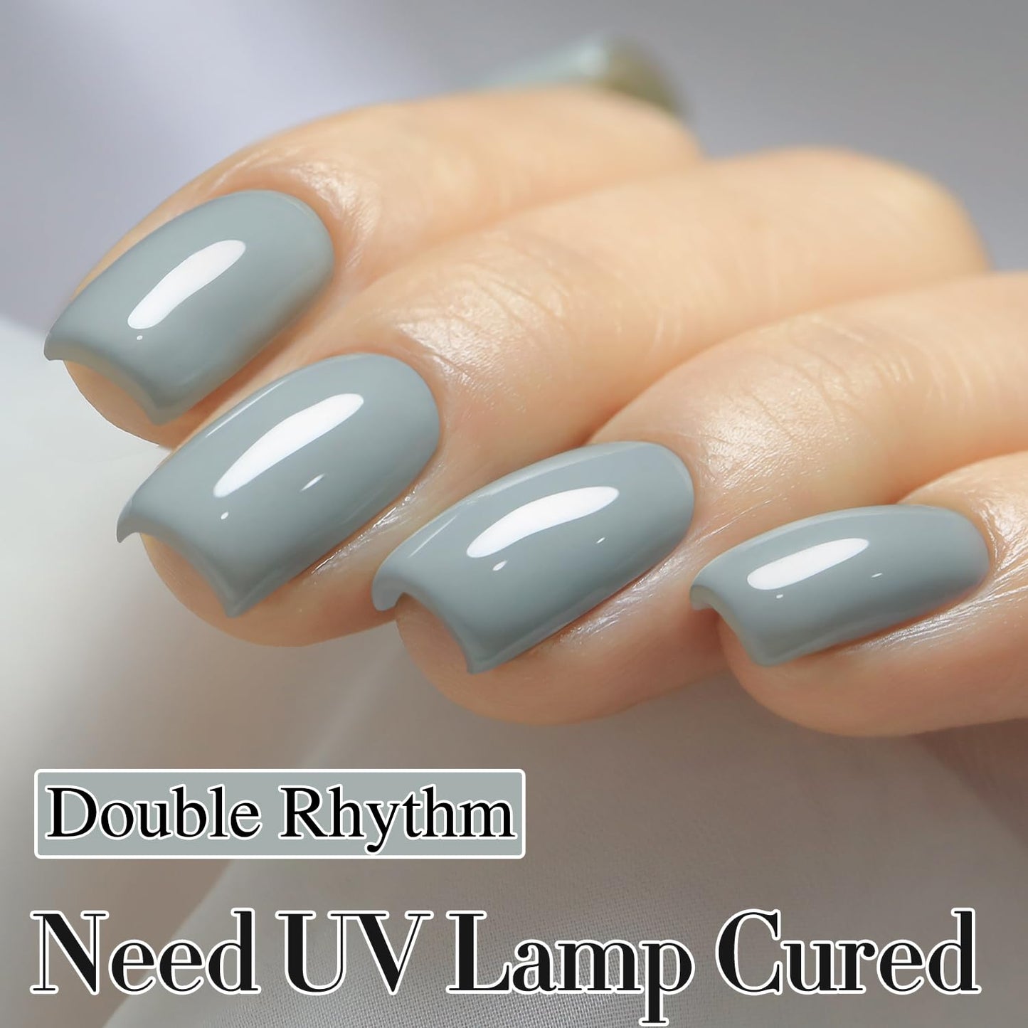 Double Rhythm 15ML Gel Nail Polish Pure Sheer Same Color Same Bottle Soak Off Gel Polish Art Manicure Salon DIY at Home for Women (Milky Gray-A1464)