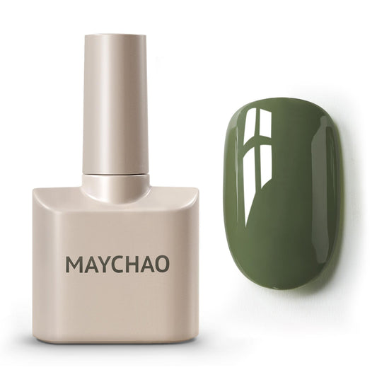 MAYCHAO 15ML Gel Nail Polish 1Pc Matcha Green Gel Polish Soak Off UV LED Nail Polish Nail Art Starter Manicure Salon DIY at Home, 0.5 OZ