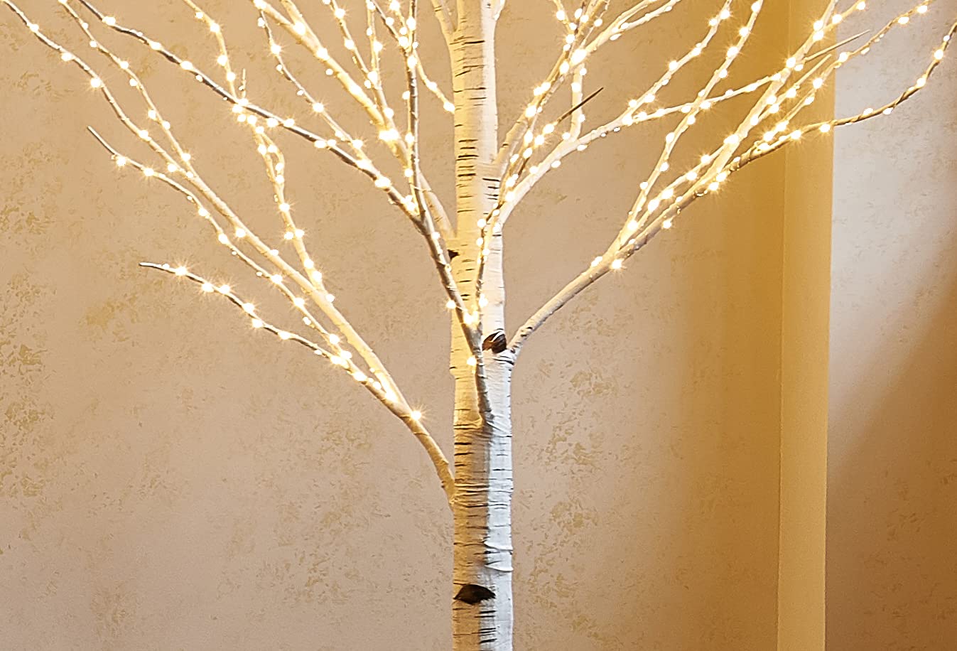 Birchlitland Lighted Birch Tree 6FT 330L Warm White Fairy Lights, White Twig Tree Lights for Indoor Outdoor Home Thanksgiving Christmas Holiday Decoration