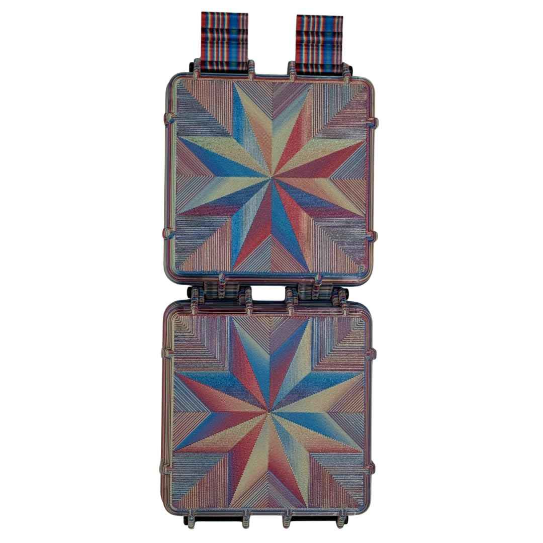 Planitia Corp. 3D Printed Vial Storage Case - Waterproof 3ml Vial Storage Case with 25 Slots - Freezer Safe Hard Shell Essential Oil Case for Home, Fridge, Travel, 16mm Max Diameter, 35mm Max Height