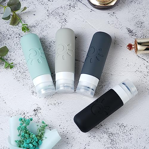 Zafit TSA Approved Travel Bottles 3oz Leak Proof Set