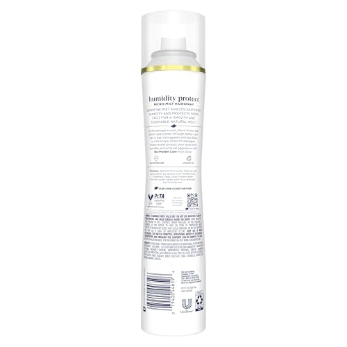 Dove Flexible Hold Hairspray 6 ct Protect Micro-Mist for Long-lasting Hold, Protection Against Humidity All-day Flexible Hold for 24H Frizz Control 5.5 oz