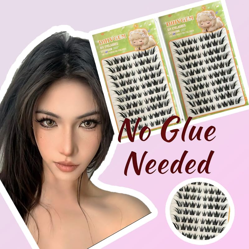 Self-Adhesive Lash Clusters 10-16mm, No Glue Needed, 160pcs