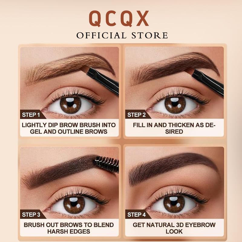 Long-Lasting Chocolate Eyebrow Gel - Waterproof Brow Tint