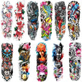 Full Arm Temporary Tattoo Sleeves - 12 Sheets Watercolor